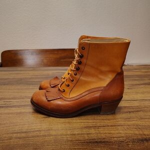 Wolverine Tan and Brown Lace Up Boots